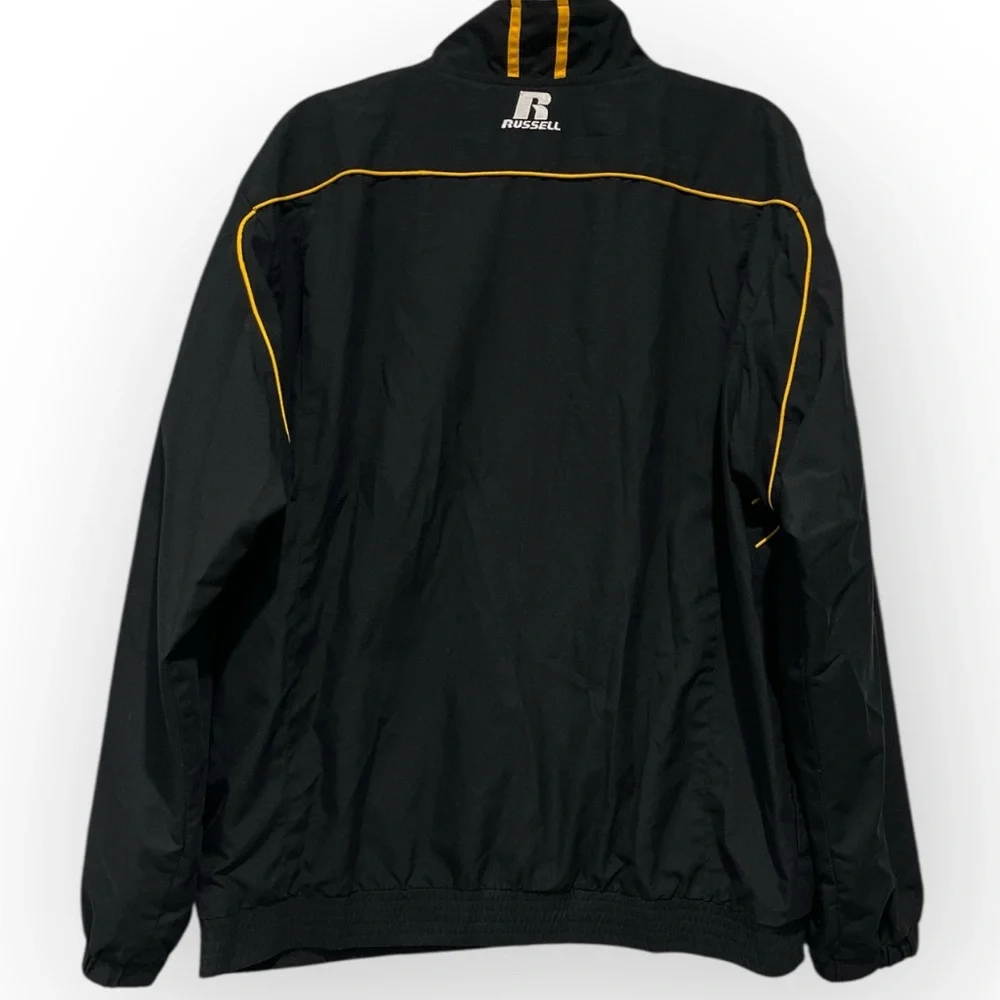 Cal State Embroidered Patch Zipper Lightweight Jacket Windbreaker Black Yellow L - Picture 7 of 12